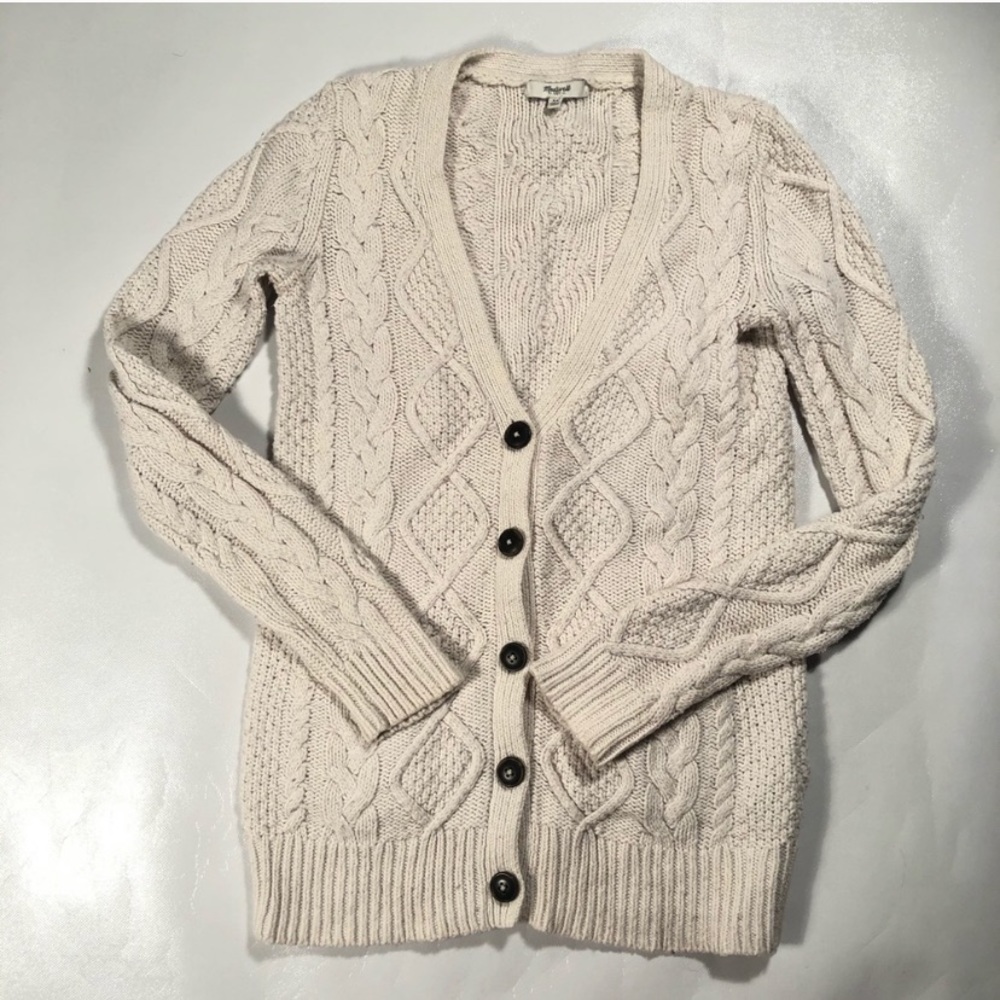 Madewell Cream Cadigan Sweater